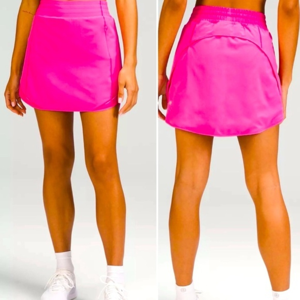 Lululemon Hotty Hot HR Skirt *Long, Sonic Pink, size 4 NWT